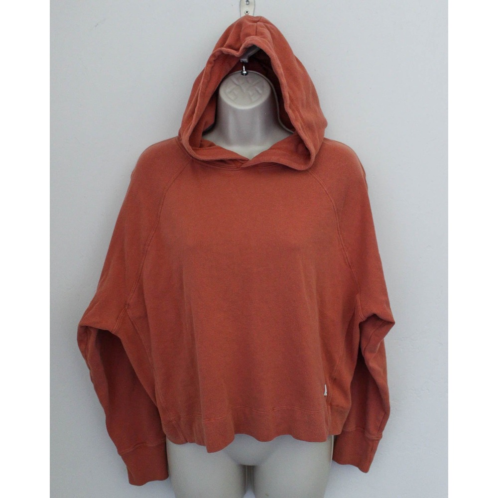 Vuori Sunnyside Hoodie Top Womens XS Orange Terry Pullover VW261 Relaxed Fit